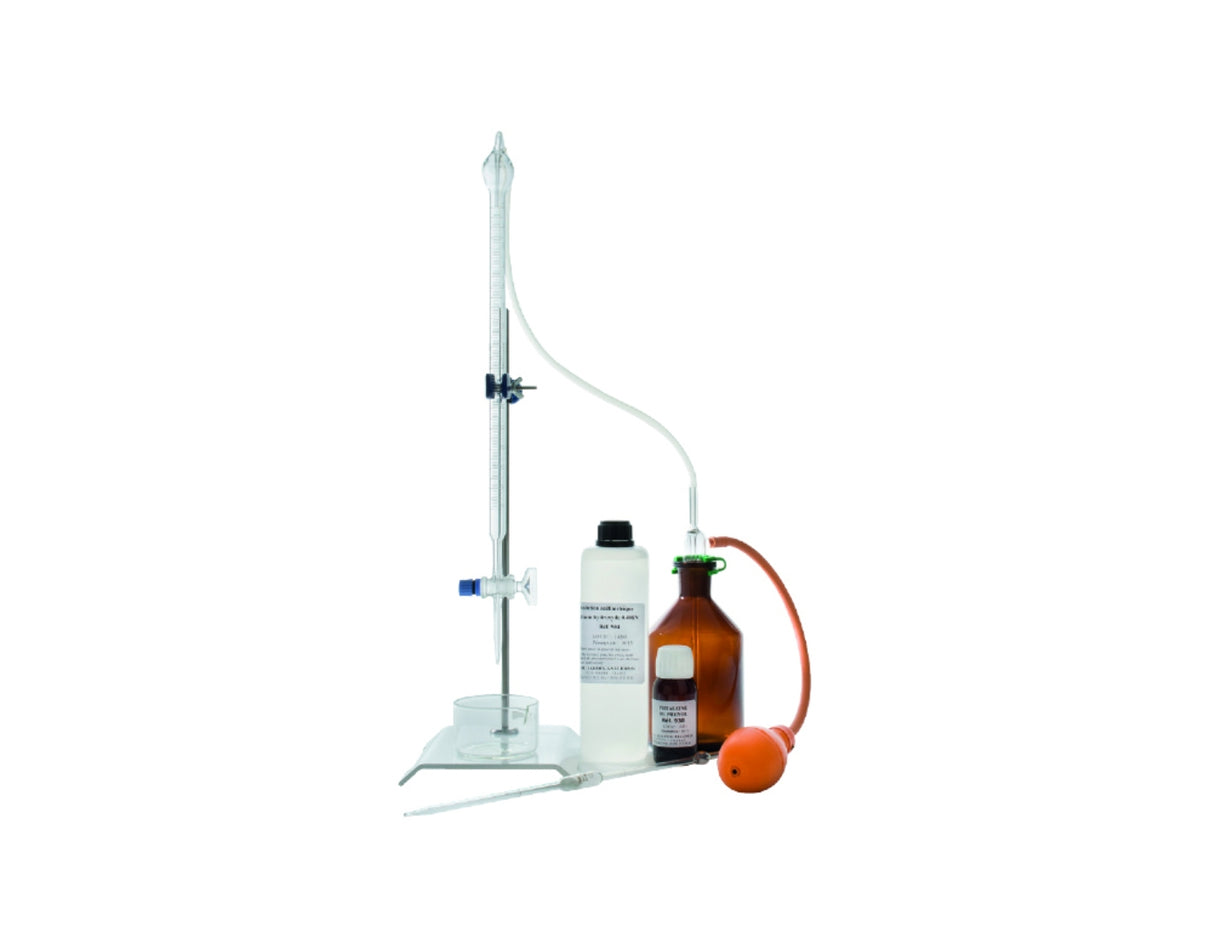 106300-Nécessaire de dosage complet de l’acide acétique dans les vinaigres, équipé d’une burette avec mise à zéro automatique