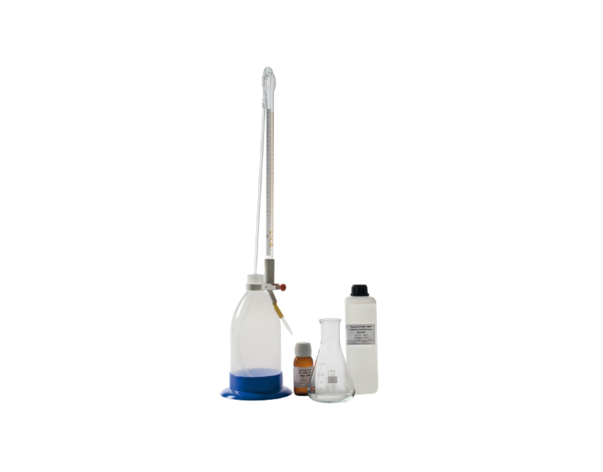 115002AV-Nécessaire de dosage complet de l’acidité volatile brute, équipé d’une burette de Schilling