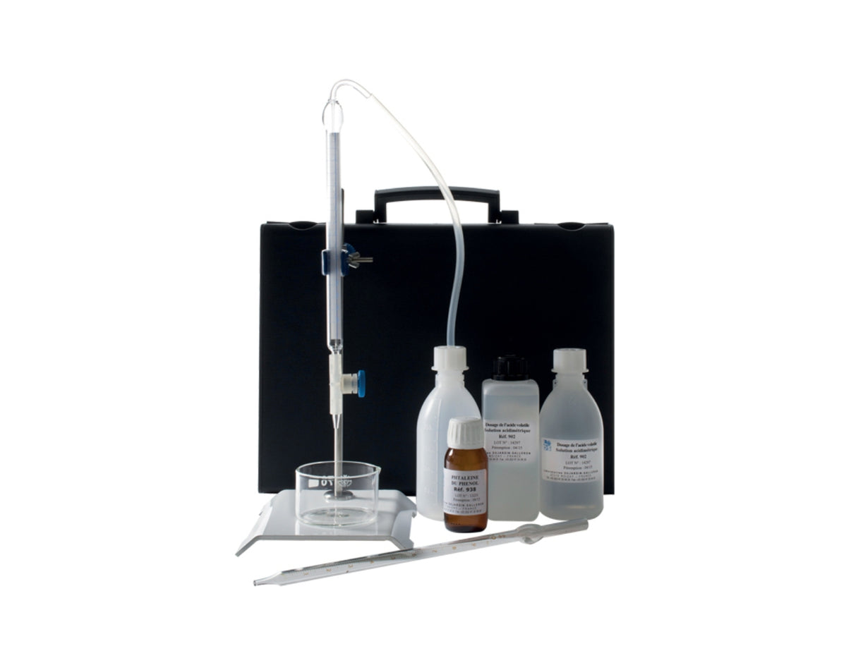 115400AV-Kit complet en mallette PVC de dosage de l’acidité volatile brute