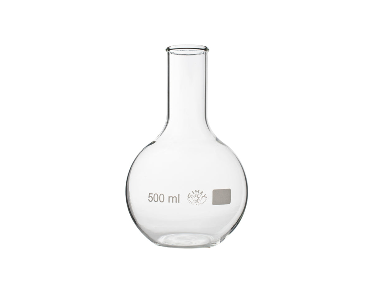 611050E-Ballons en verre à fond plat