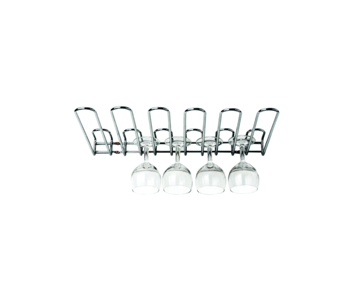 Rack à verres chromé