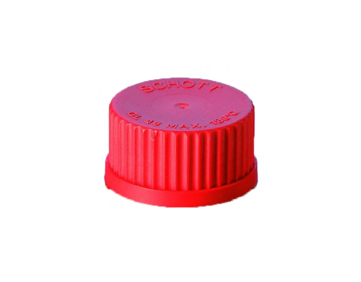 Bouchon de ballon double GL45 rouge pour distillateur automatique