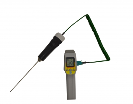Thermomètre infrarouge monopoint à thermocouple pour T° de contact